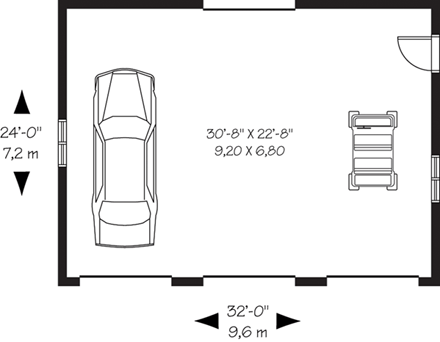 3 Car Garage Plan 76153 First Level Plan