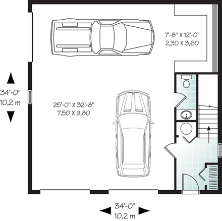 Traditional 3 Car Garage Plan 76154 First Level Plan