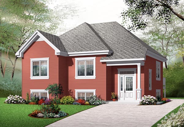 House Plan 76205 with 2 Beds, 1 Baths Elevation