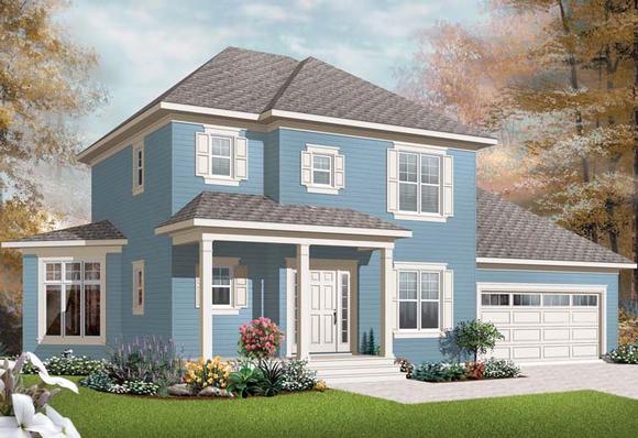 Traditional House Plan 76234 with 3 Beds, 2 Baths, 2 Car Garage Elevation
