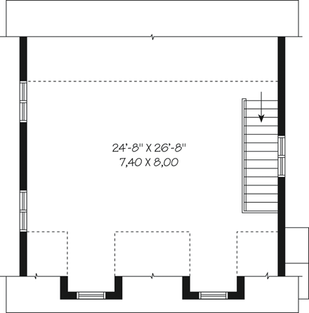 Traditional 2 Car Garage Apartment Plan 76239 Second Level Plan