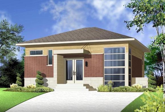 Contemporary, Modern House Plan 76299 with 3 Beds, 2 Baths Elevation