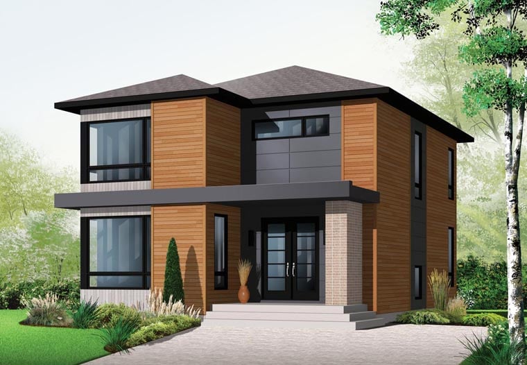 Contemporary, Modern Plan with 1852 Sq. Ft., 3 Bedrooms, 2 Bathrooms Elevation