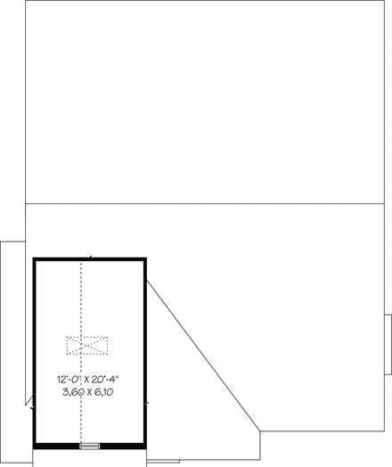 Cape Cod, Craftsman House Plan 76354 with 3 Beds, 1 Baths, 1 Car Garage Second Level Plan