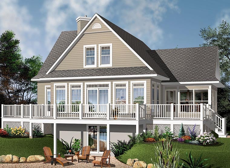 House Plan 76409 - Traditional Style with 2416 Sq Ft, 4 Bed, 3 Ba