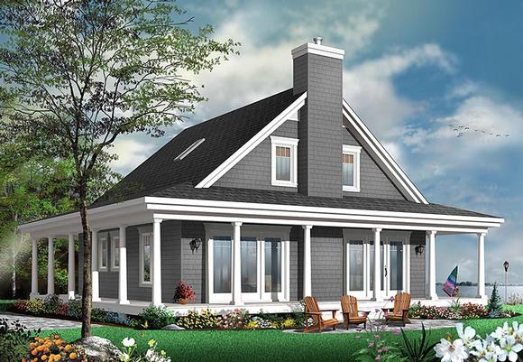 Contemporary, Country, Traditional House Plan 76423 with 4 Beds, 4 Baths Elevation