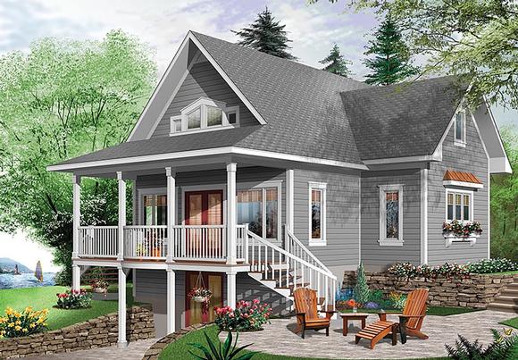 Bungalow, Cottage, Country, Traditional House Plan 76453 with 4 Beds, 3 Baths Elevation