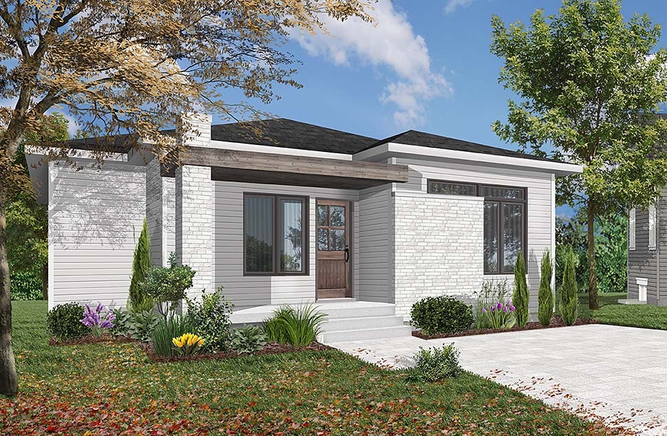 House Plan 76471 - Contemporary Style with 1178 Sq Ft, 1 Bed, 1 B ...