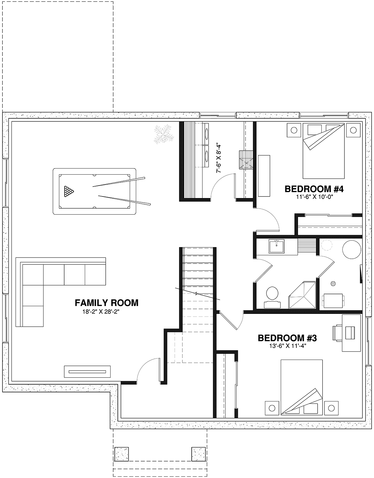 House Plan 76483 - Ranch Style with 1240 Sq Ft, 2 Bed, 1 Bath