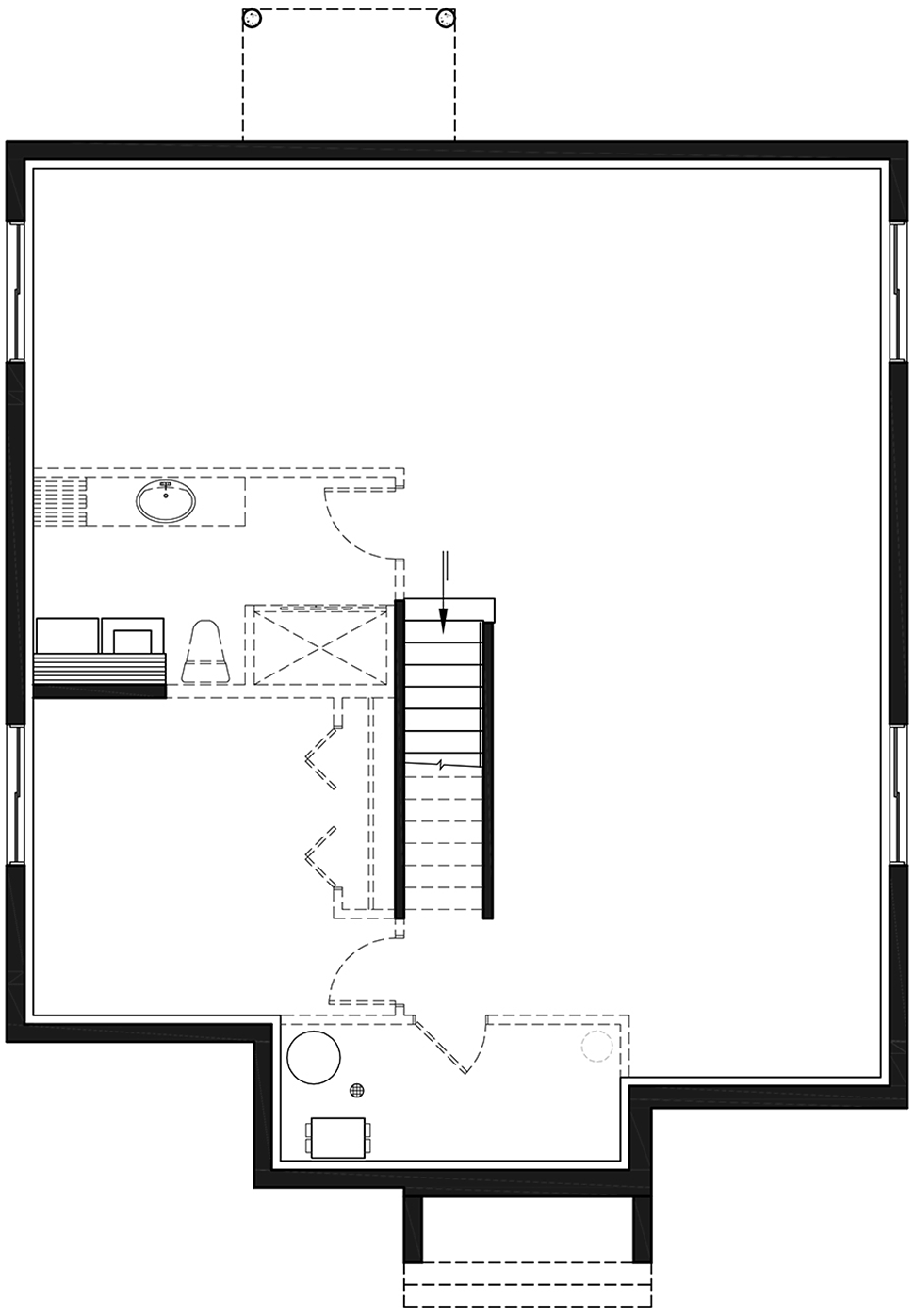 House Plan 76514 - Modern Style with 1266 Sq Ft, 2 Bed, 1 Bath