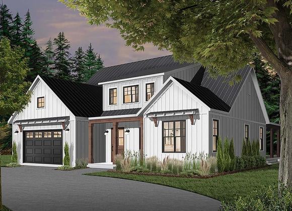 Cape Cod, Country, Craftsman, Farmhouse, Ranch House Plan 76521 with 4 Beds, 4 Baths, 3 Car Garage Elevation
