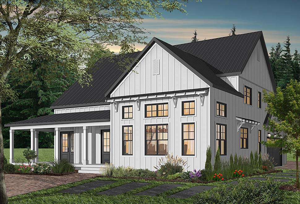 Cape Cod, Country, Craftsman, Farmhouse, Ranch Plan with 3354 Sq. Ft., 4 Bedrooms, 4 Bathrooms, 3 Car Garage Picture 9