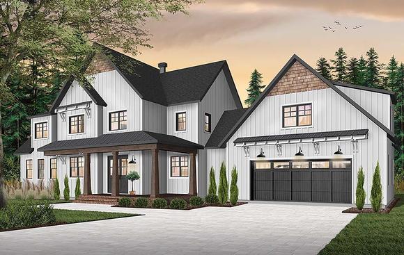 Country, Farmhouse, Traditional House Plan 76530 with 5 Beds, 4 Baths, 2 Car Garage Elevation