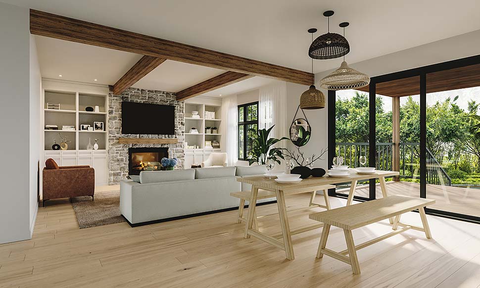 Country, Farmhouse Plan with 2380 Sq. Ft., 4 Bedrooms, 3 Bathrooms, 2 Car Garage Picture 7