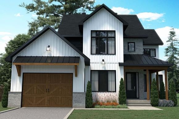 Country, Craftsman, Farmhouse House Plan 76569 with 3 Beds, 3 Baths, 1 Car Garage Elevation