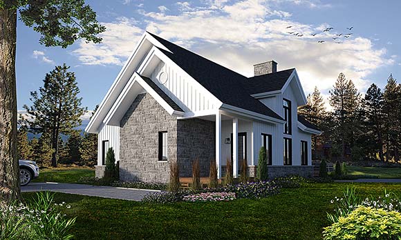 Farmhouse, Traditional House Plan 76578 with 3 Beds, 3 Baths Elevation
