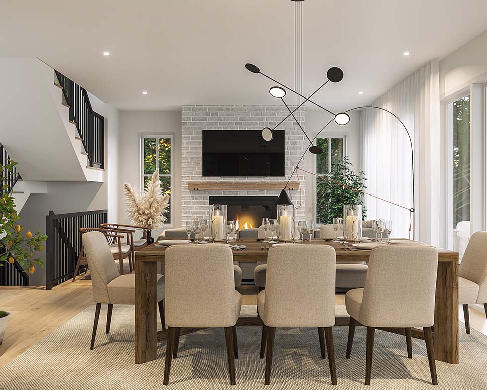 Country, Craftsman, Farmhouse Plan with 2383 Sq. Ft., 3 Bedrooms, 3 Bathrooms, 2 Car Garage Picture 3