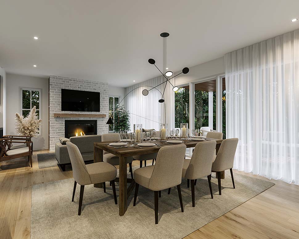 Country, Craftsman, Farmhouse Plan with 2383 Sq. Ft., 3 Bedrooms, 3 Bathrooms, 2 Car Garage Picture 9