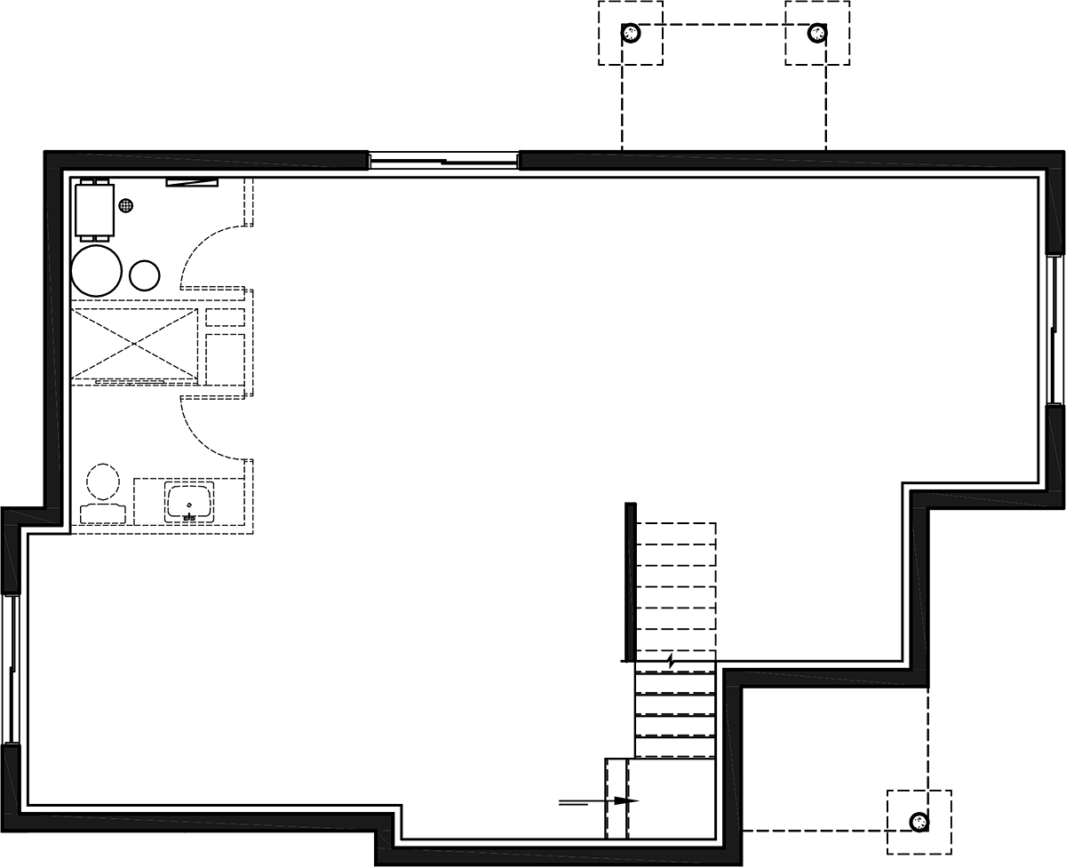 House Plan 76584 - Contemporary Style with 998 Sq Ft, 2 Bed, 1 Ba ...
