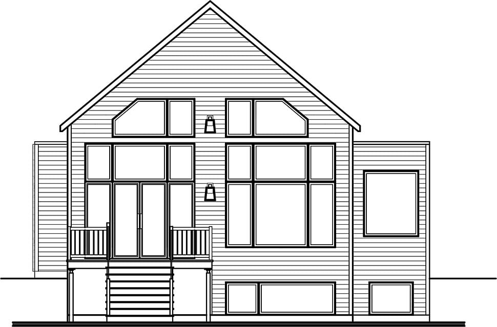 Cabin, Contemporary, Cottage, Craftsman, Farmhouse, Modern Plan with 2080 Sq. Ft., 3 Bedrooms, 2 Bathrooms, 1 Car Garage Picture 4