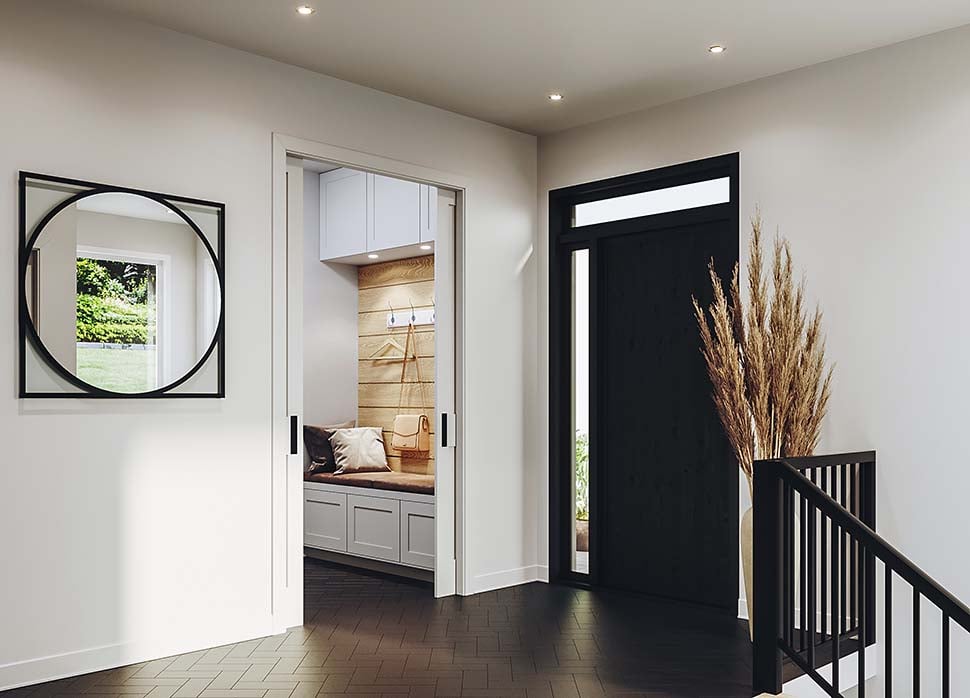 Cabin, Contemporary, Cottage, Craftsman, Farmhouse, Modern Plan with 2080 Sq. Ft., 3 Bedrooms, 2 Bathrooms, 1 Car Garage Picture 5