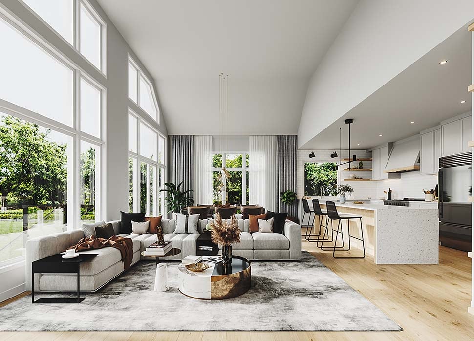 Cabin, Contemporary, Cottage, Craftsman, Farmhouse, Modern Plan with 2080 Sq. Ft., 3 Bedrooms, 2 Bathrooms, 1 Car Garage Picture 7