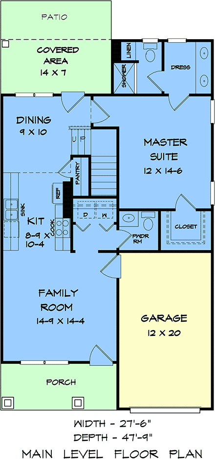 Country, Craftsman, Traditional House Plan 76739 with 4 Beds, 4 Baths, 1 Car Garage First Level Plan
