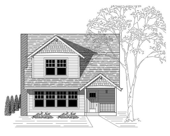 Bungalow, Craftsman House Plan 76815 with 4 Beds, 2 Baths Elevation