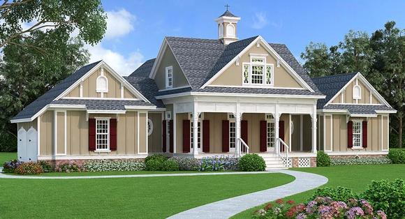 Cottage, Country, Craftsman, Southern House Plan 76914 with 3 Beds, 3 Baths, 2 Car Garage Elevation