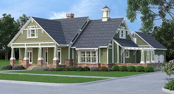 Bungalow, Cottage, Country, Craftsman House Plan 76923 with 5 Beds, 4 Baths, 2 Car Garage Elevation