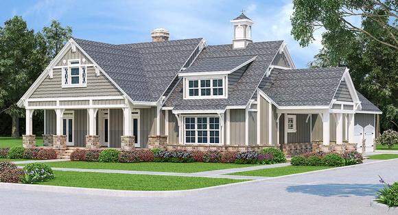 Craftsman House Plan 76935 with 3 Beds, 2 Baths, 2 Car Garage Elevation