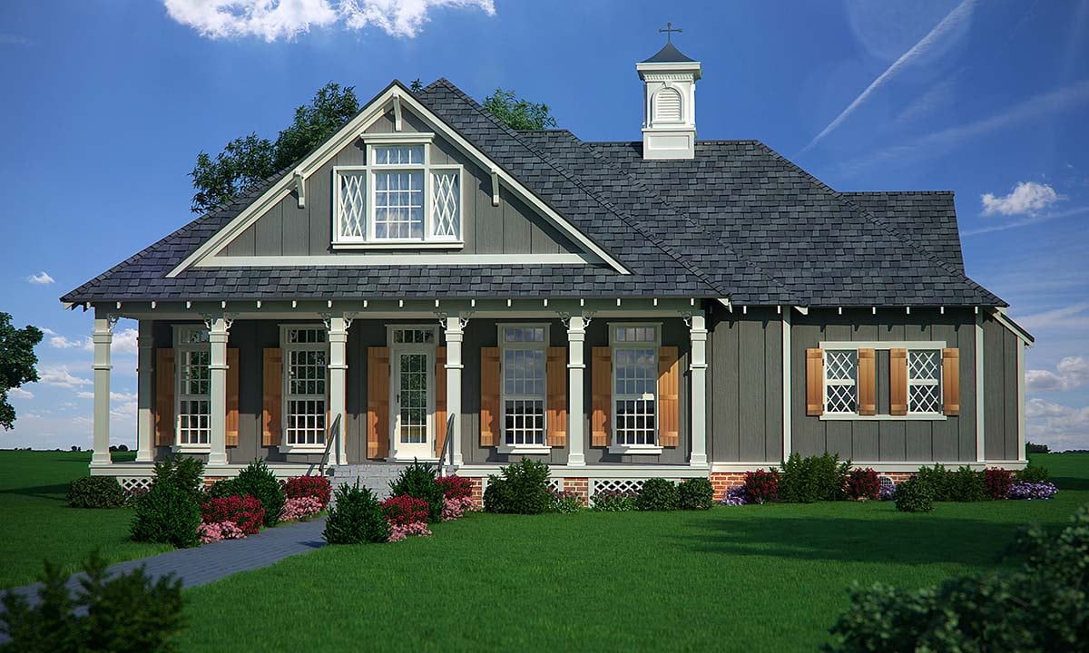 Cottage, Traditional Plan with 1565 Sq. Ft., 3 Bedrooms, 2 Bathrooms Elevation