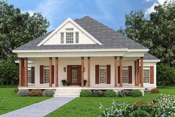 Cottage, Country, Traditional House Plan 76941 with 3 Beds, 2 Baths Elevation