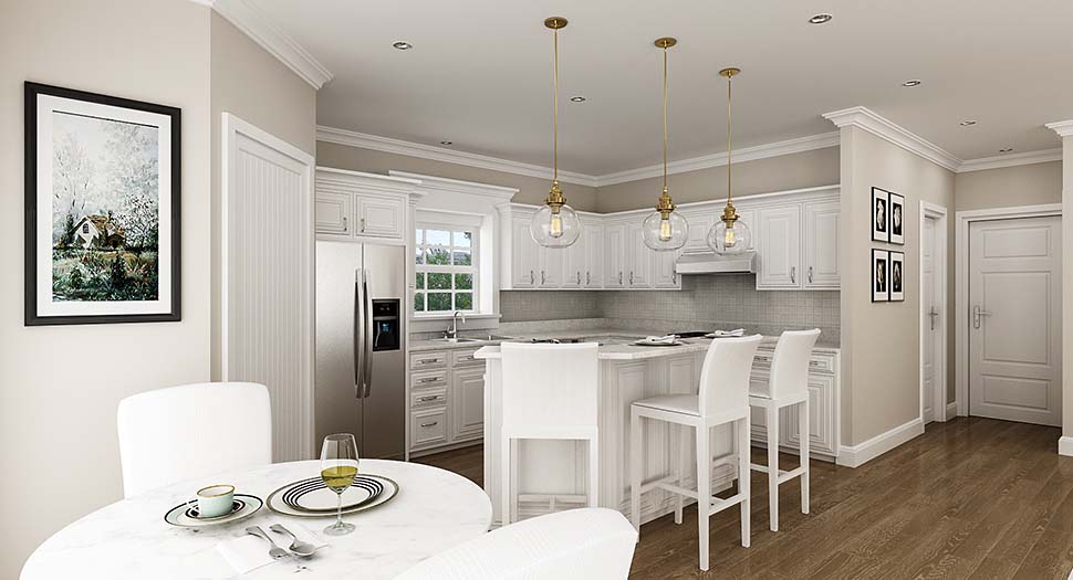 Cabin, Log Plan with 1550 Sq. Ft., 3 Bedrooms, 3 Bathrooms, 2 Car Garage Picture 3