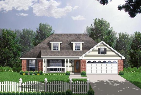 One-Story, Traditional House Plan 77003 with 3 Beds, 2 Baths, 2 Car Garage Elevation