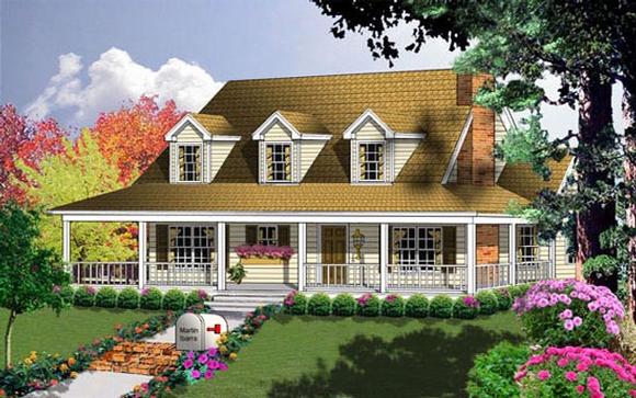 Country House Plan 77004 with 2 Beds, 2 Baths Elevation