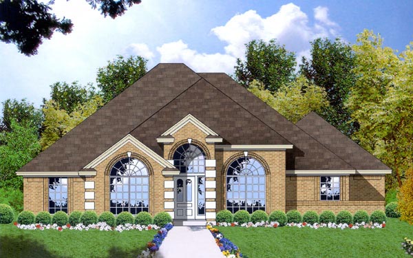 House Plan 77026 - One-Story Style with 1640 Sq Ft, 3 Bed, 2 Bath ...