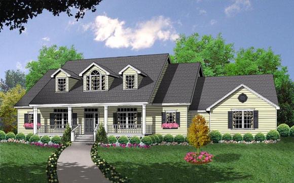 Country House Plan 77063 with 3 Beds, 2.5 Baths, 2 Car Garage Elevation