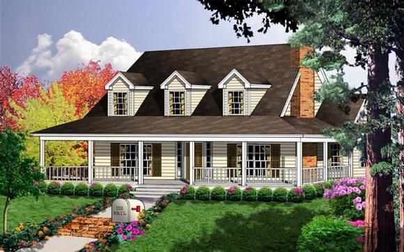 Country House Plan 77078 with 3 Beds, 3 Baths Elevation