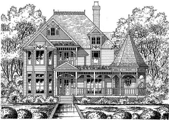 House Plan 77115 with 4 Beds, 3.5 Baths Elevation