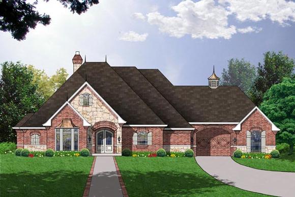 European, Victorian House Plan 77132 with 3 Beds, 3 Baths, 3 Car Garage Elevation