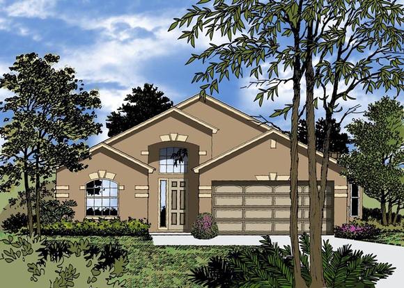 Contemporary House Plan 77302 with 3 Beds, 2 Baths, 2 Car Garage Elevation