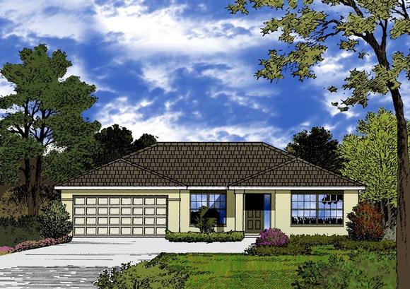 Contemporary House Plan 77313 with 3 Beds, 2 Baths, 2 Car Garage Elevation