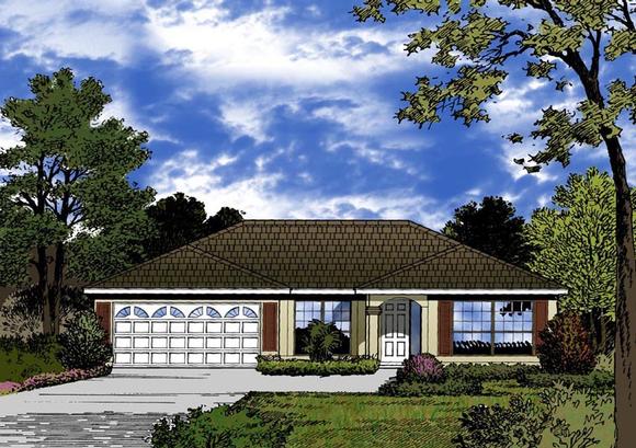 Contemporary House Plan 77314 with 3 Beds, 2 Baths, 2 Car Garage Elevation