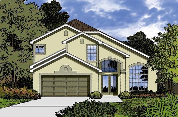 Traditional House Plan 77332 with 4 Beds, 3 Baths, 2 Car Garage Elevation