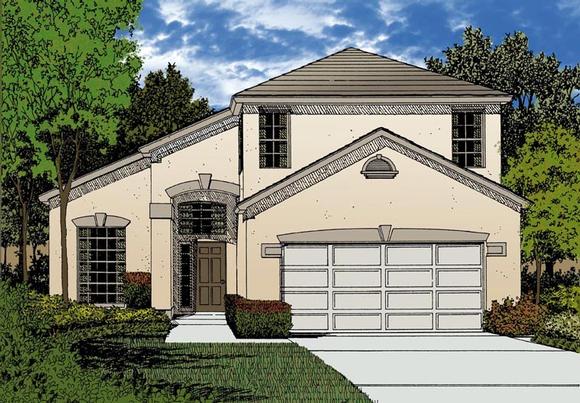 House Plan 77348 with 4 Beds, 3 Baths, 2 Car Garage Elevation