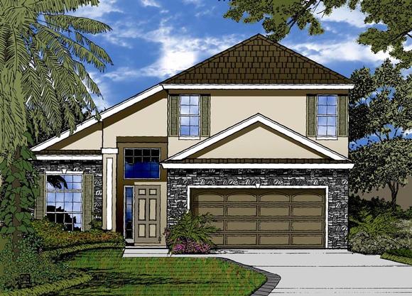 House Plan 77350 with 4 Beds, 3 Baths, 2 Car Garage Elevation