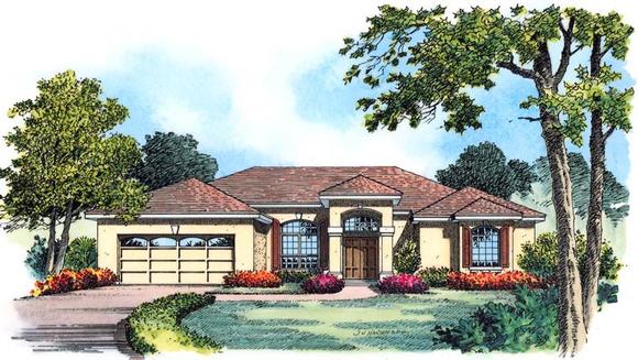 House Plan 77354 with 4 Beds, 3 Baths, 3 Car Garage Elevation