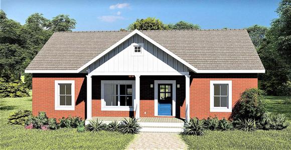 Country, Ranch House Plan 77406 with 3 Beds, 2 Baths Elevation
