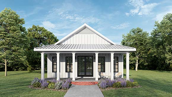 Country, Southern House Plan 77412 with 2 Beds, 2 Baths Elevation